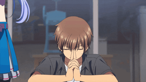 a man with a bowl of water on his head looks angry
