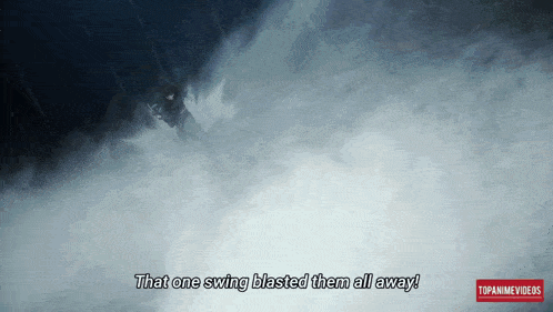 a person says that one swing blasted them all away in a video