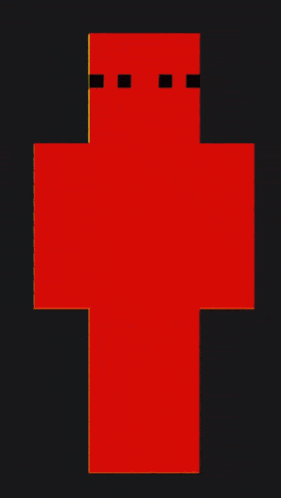 a red and yellow block with a black border