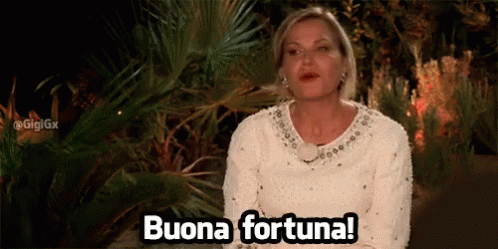 Simona Ventura Buona Fortuna In Bocca Al Lupo Augurare GIF - Simona Ventura Good Luck Break A Leg GIFs