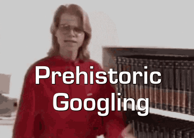 Prehistoric Googling Encyclopedia GIF - Prehistoric Googling Encyclopedia Britannica GIFs