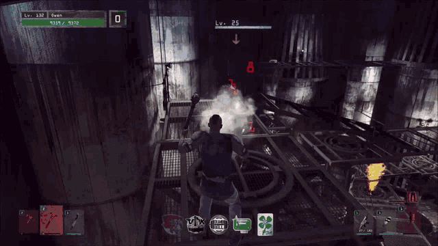 a video game screen shows a character with a lv. 25