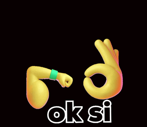 a cartoon hand making an ok sign with the word oksi written below it