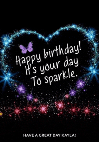 a birthday card that says happy birthday it 's your day to sparkle ..