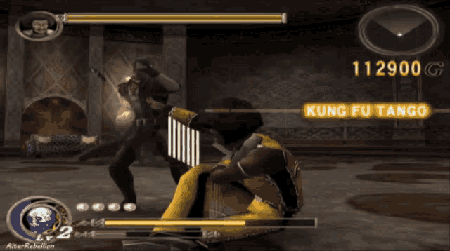 a video game with alterrebellion written on the bottom