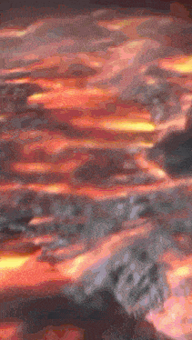 a computer generated image of a sunset over a body of water .