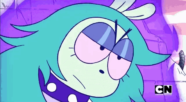 a cartoon character from cn shows an angry face