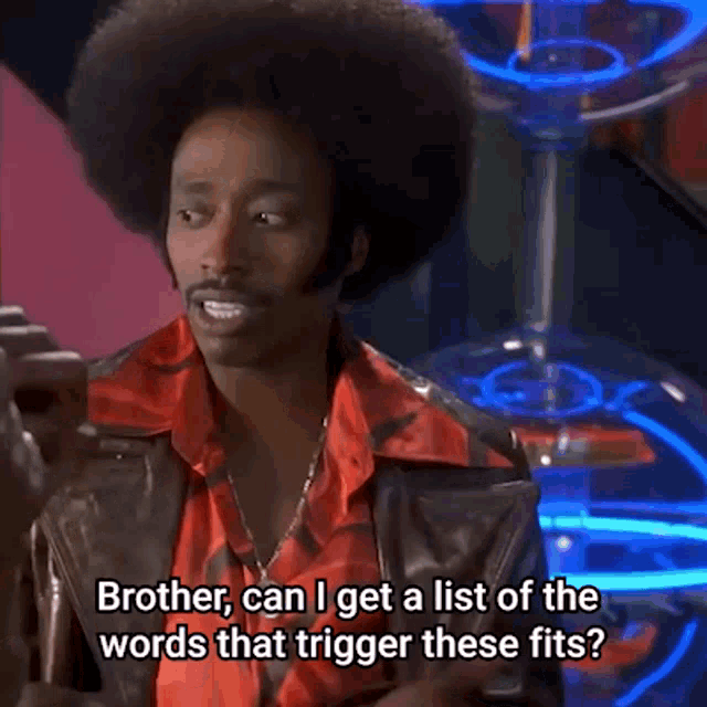 Undercover Brother Trigger GIF - Undercover Brother Trigger List Of Words GIFs