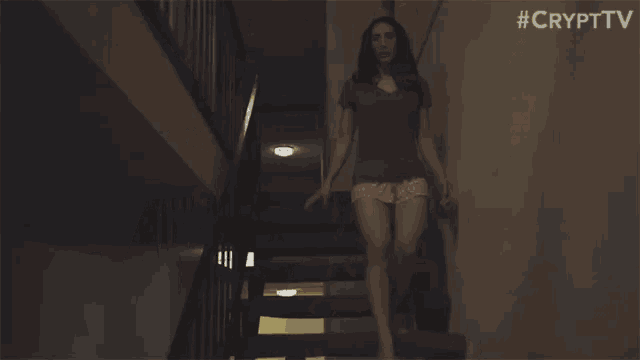 Crypt Tv Stairs GIF - Crypt Tv Stairs Scared GIFs