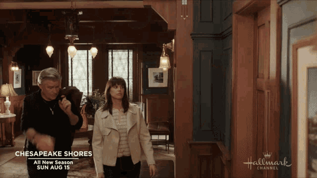 a hallmark channel ad for chesapeake shores all new season sun aug 13