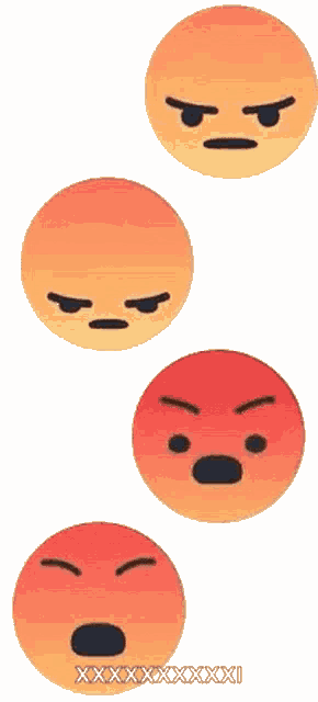 four smiley faces are lined up in a row with the letters xxxxxxxxxxxxxx on the bottom right