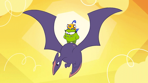 Flying On My Dragon Om Nelle GIF - Flying On My Dragon Om Nelle Cut The Rope GIFs