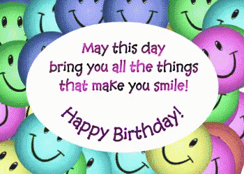 a birthday card with smiley faces and the words may this day bring you all the things that make you smile happy birthday