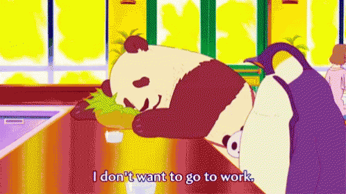 Panda I Dont Wanna Go To Work GIF