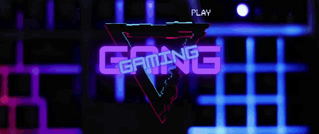 the word gaming is displayed in a triangle