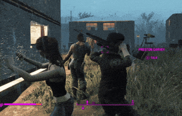 a screenshot of a video game where preston garvey is talking