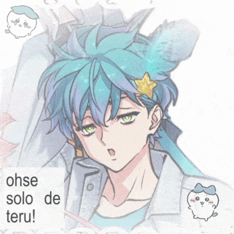 a blurry picture of a person with the words " hse solo de teru "