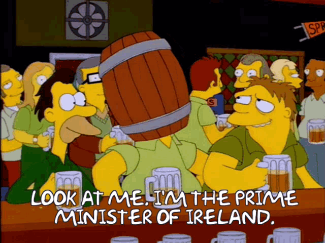 St Patricks Day Look At Me Im The Prime Minister Of Ireland GIF - St Patricks Day Look At Me Im The Prime Minister Of Ireland Homer Simpson GIFs