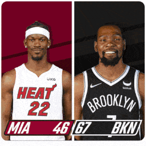 Miami Heat (46) Vs. Brooklyn Nets (67) Third-fourth Period Break GIF - Nba Basketball Nba 2021 GIFs