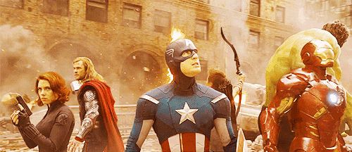 a group of avengers including captain america thor black widow iron man and hulk