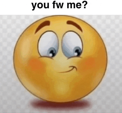 a yellow smiley face with big eyes and a blush on its cheeks .