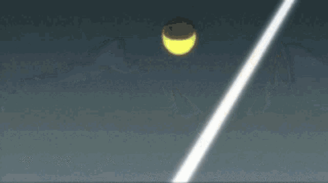 a tennis ball is flying through the air on a tennis court