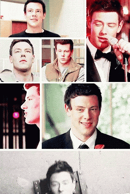 a collage of images of a man with a microphone in his hand