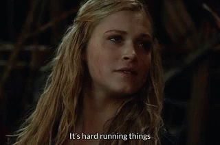 Clarke Griffin Its Hard Running Things GIF - Clarke Griffin Its Hard Running Things The100 GIFs