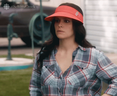 Filming Emily Hampshire GIF
