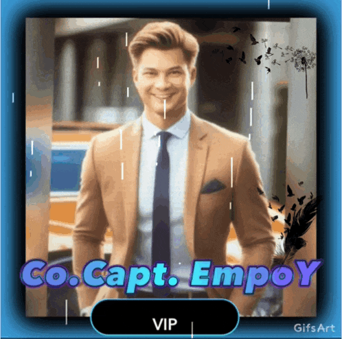 a picture of a man in a suit with the caption co.capt empoy