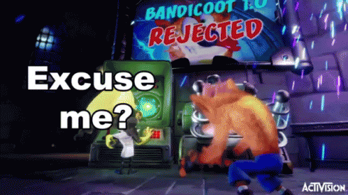 Crash Bandicoot Excuse Me GIF - Crash Bandicoot Excuse Me Activision GIFs