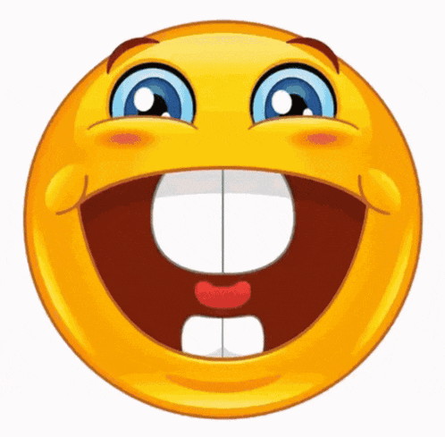 a cartoon smiley face with a big smile on it