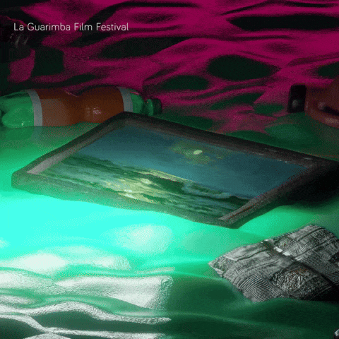 a poster for la guarimba film festival shows a painting