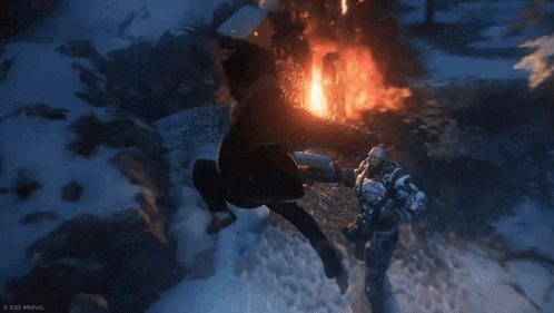 a screenshot of a video game with the marvel logo on the bottom