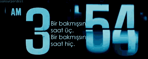 a blue clock displays the time as 3:54