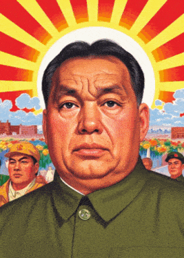a painting of a man in a green shirt with a button on the front