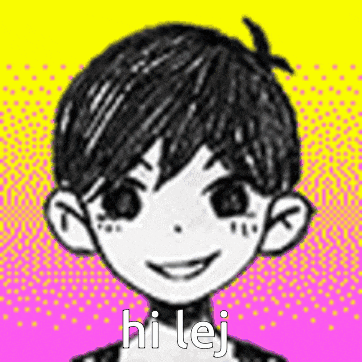 a black and white drawing of a boy with a yellow background and the words `` hi lej '' written on it .