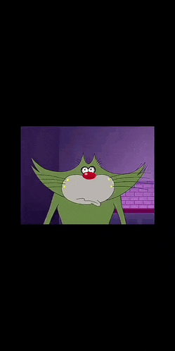 a cartoon cat is covering his eyes with a towel in a dark room .