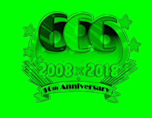 a green logo that says ccc 2008 x 2018