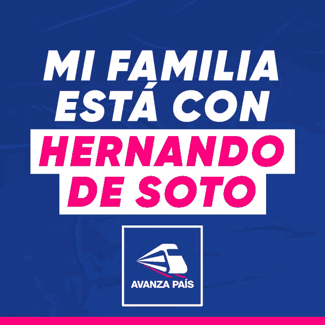 a poster that says " mi familia esta con hernando de soto "