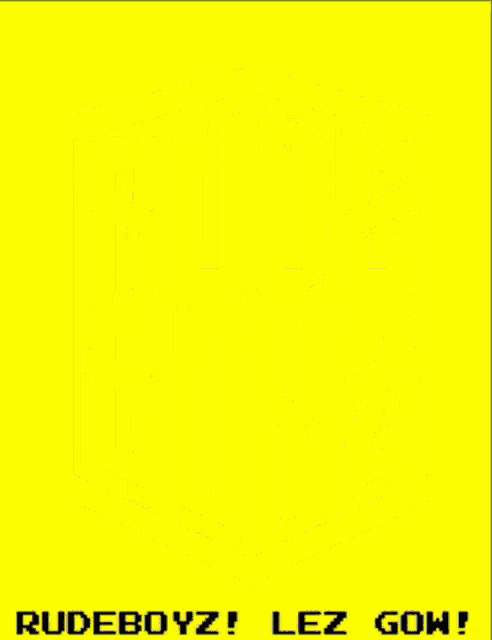 a yellow and black logo for rudeboyz