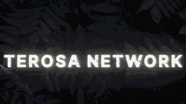 a dark background with a few leaves in the background and the word tester in white