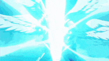 a cartoon character with wings and a helmet is surrounded by ice