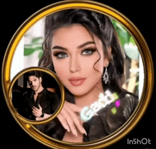 a picture of a woman and a man in a circle with the name gacha on the bottom