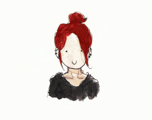 a drawing of a girl giving the middle finger with the words " fuck-fuck-fuck you " in the background