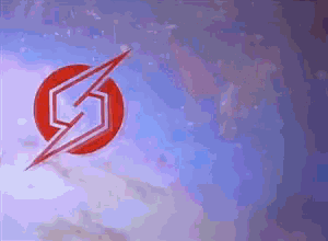 a red circle with a white lightning bolt in it