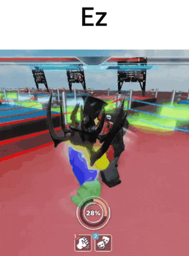 a screenshot of a video game that says ez on the top