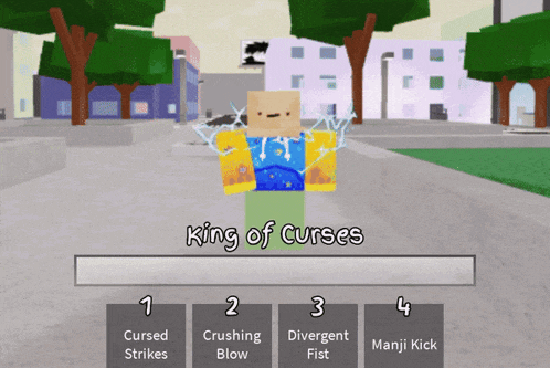 a king of curses character is shown in a game