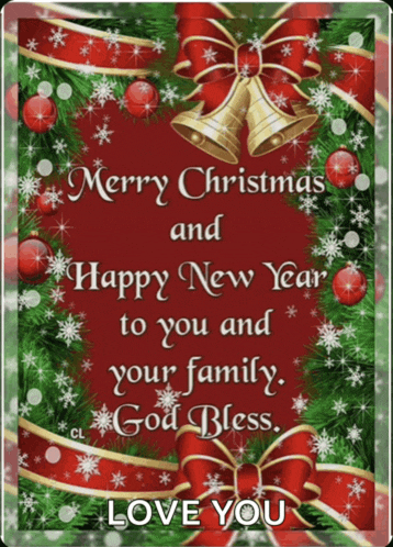 a merry christmas and happy new year to you and your family god bless