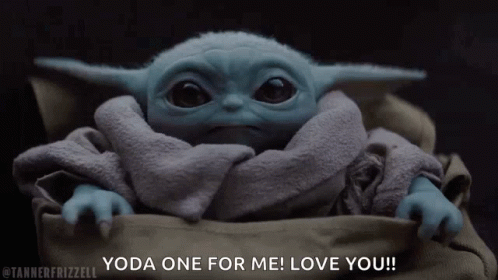 Baby Yoda Yoda One For Me GIF - Baby Yoda Yoda One For Me Love You GIFs